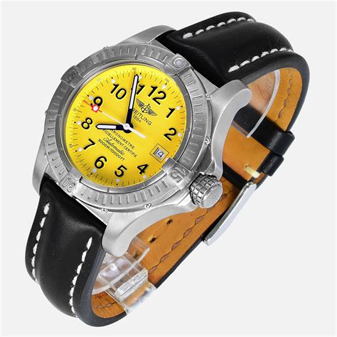 yeplow faced breitling|Breitling seawolf yellow.